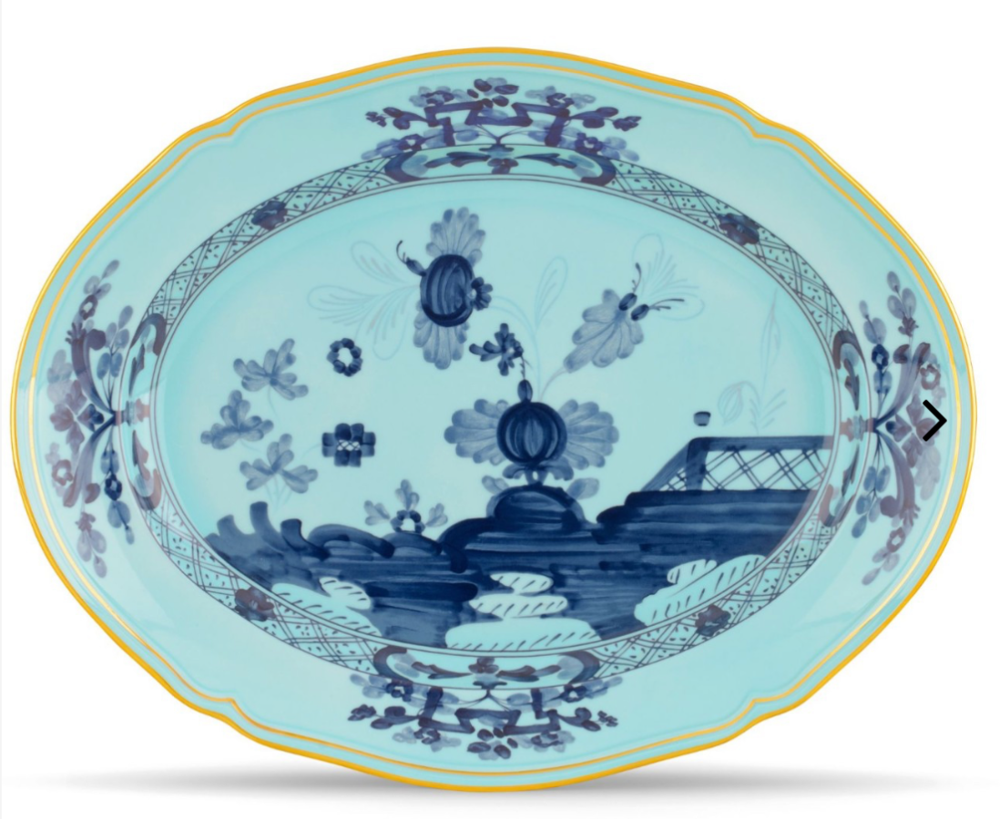 Oriente Italiano Iris Large Oval Flat Platter