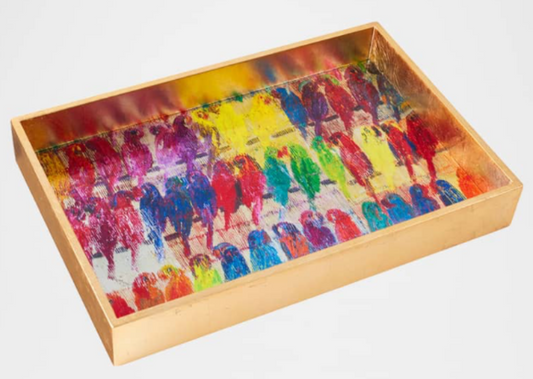 Lories (Birds)Tray by Hunt Slonem