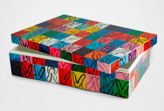 Rabbit Rabbit Lacquer Box by Hunt Slonem