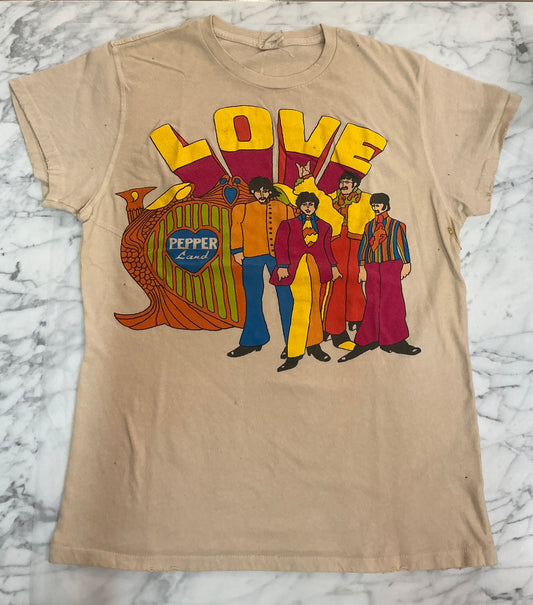 Beatles Tea Stained Tee By Madeworn