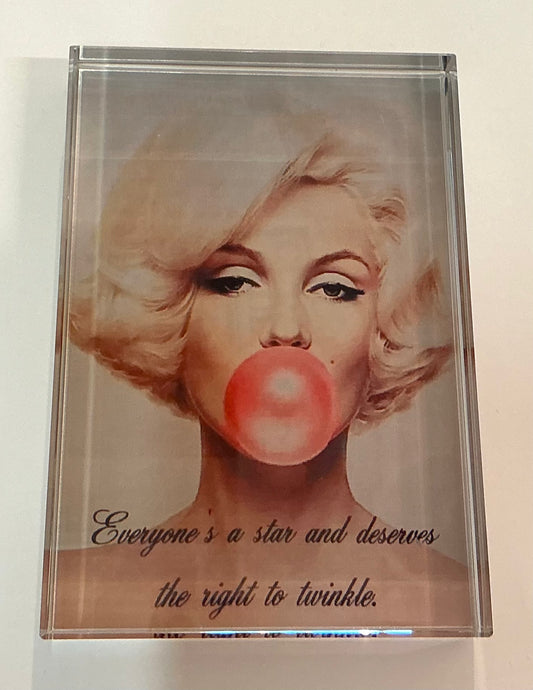 Glass Block - Marilyn- “Everyone’s a Star”   *Exclusive to Code Blue*