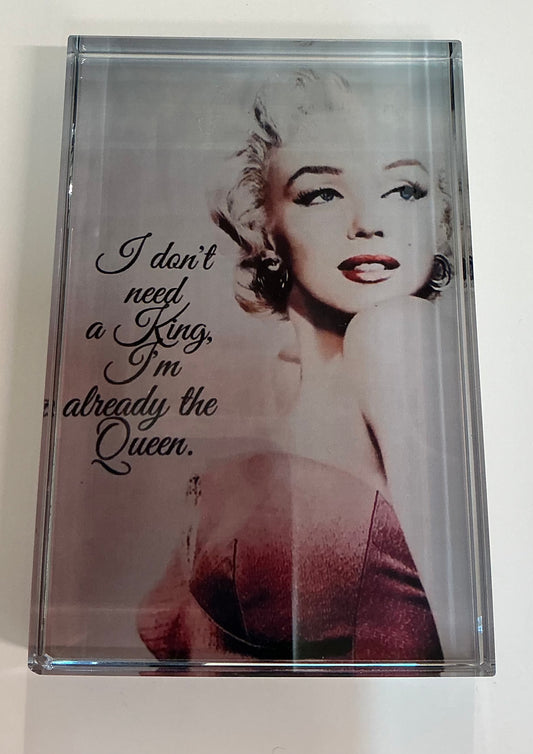 Glass Block - Marilyn- “I’m a Queen”   *Exclusive to Code Blue*