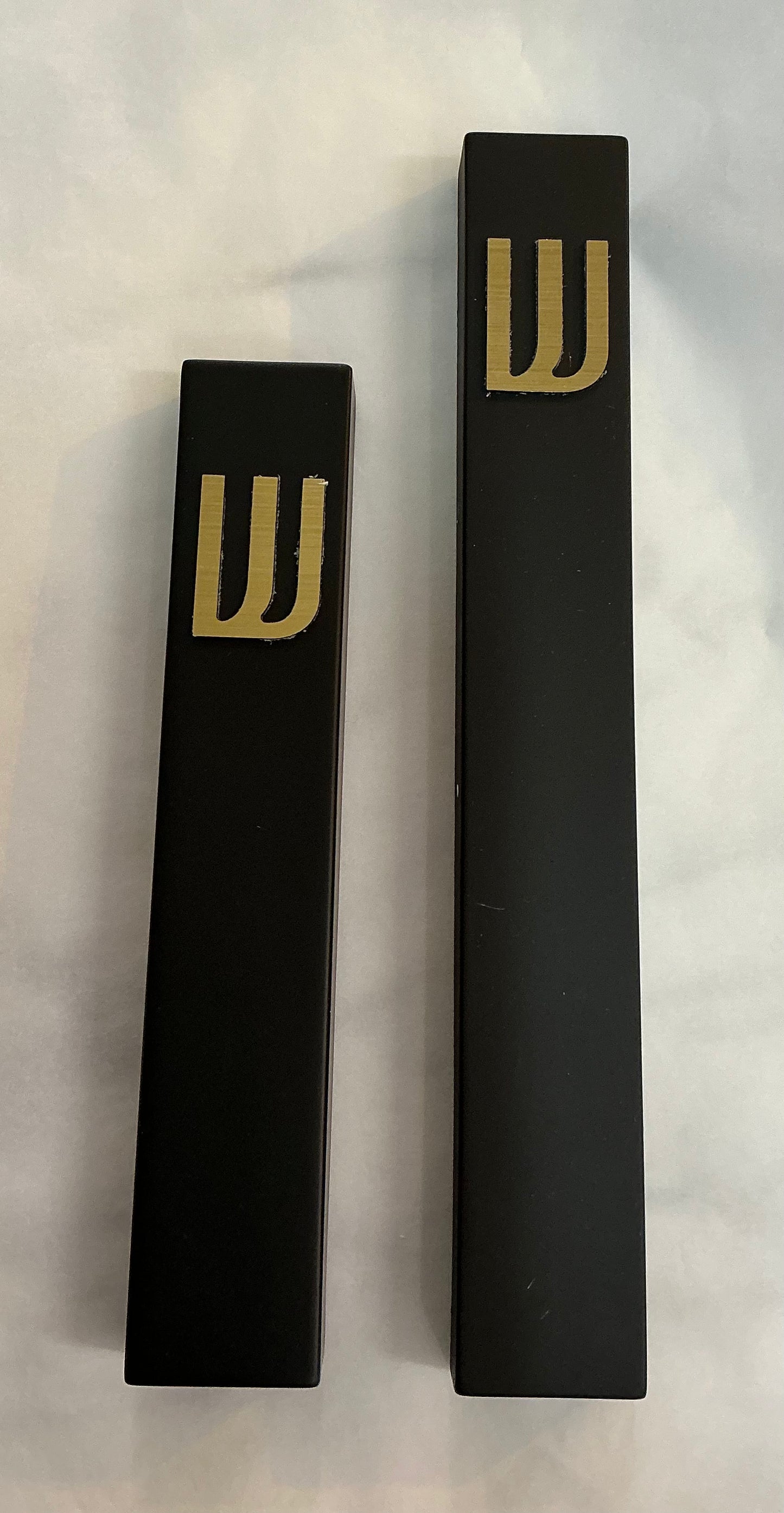 Black Modern Concrete Mezuzah