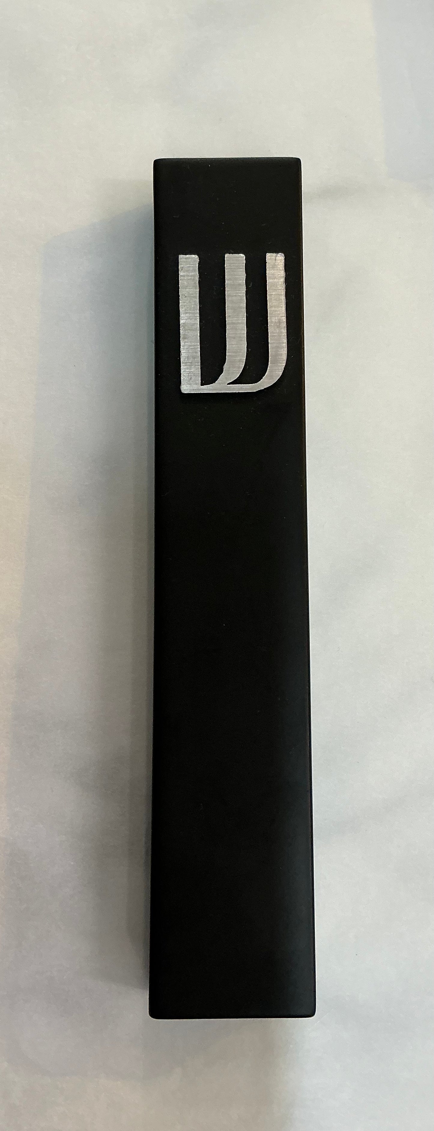 Black Modern Concrete Mezuzah