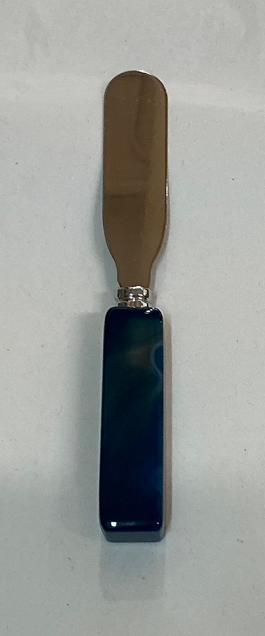 Medium Agate Cheese Spreader - Natural Stone Trim