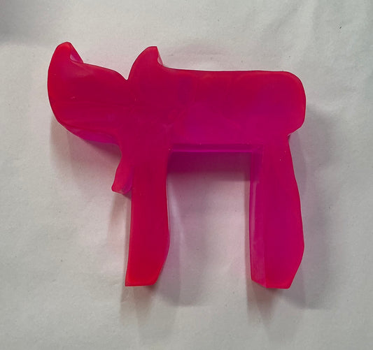 Pink "Chai" Sculpture in Resin