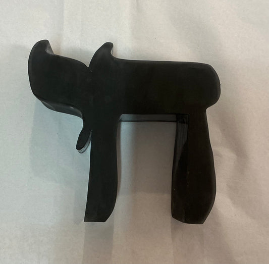 Black Chai Sculpture in Resin