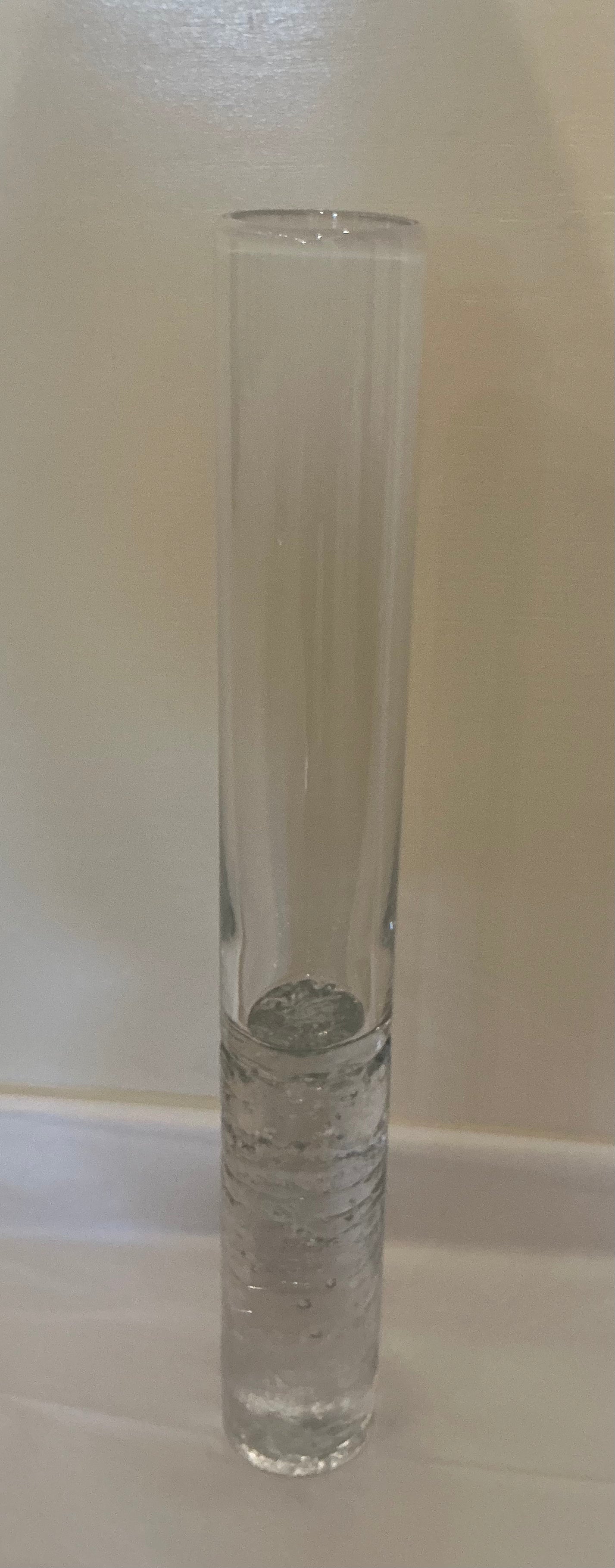 Tall Sensa Nome Glass Vase in Opal White