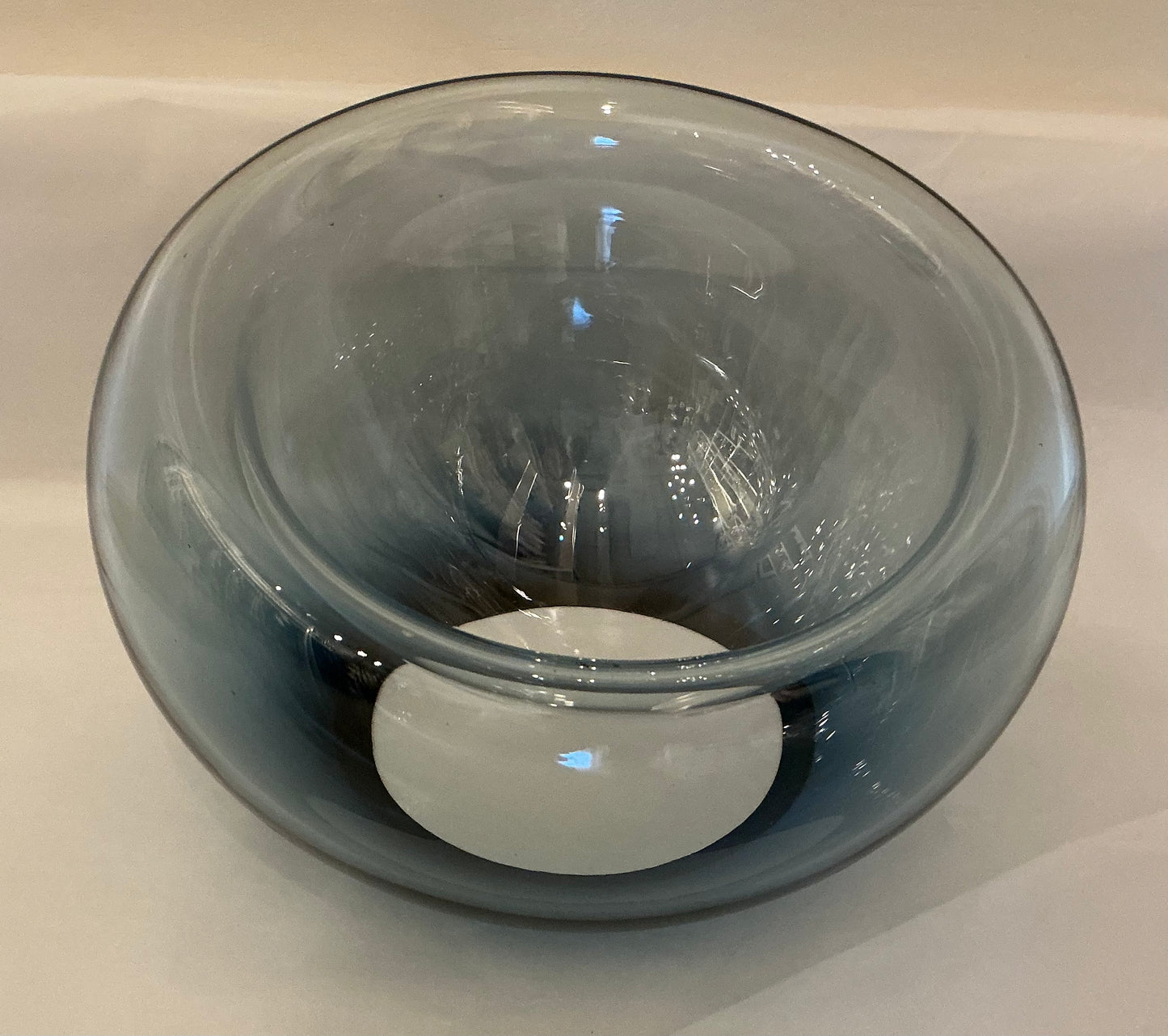 Caldera 6” x 8” Hand-Blown Glass Bowl in Midnight Blue by Andrew Madvin