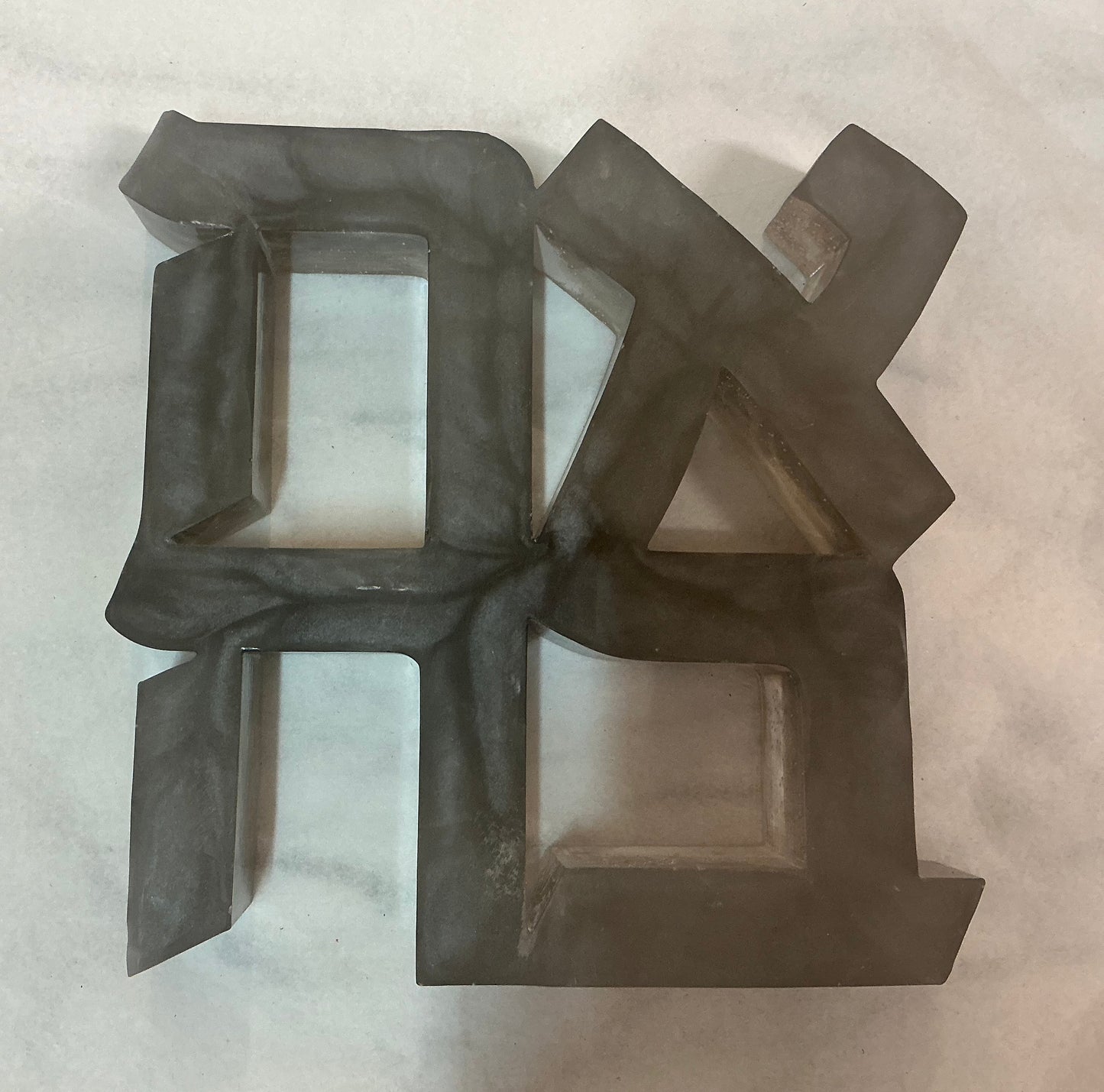 Large Silver Ahava "LOVE" Sculpture in Resin (Exclusive)