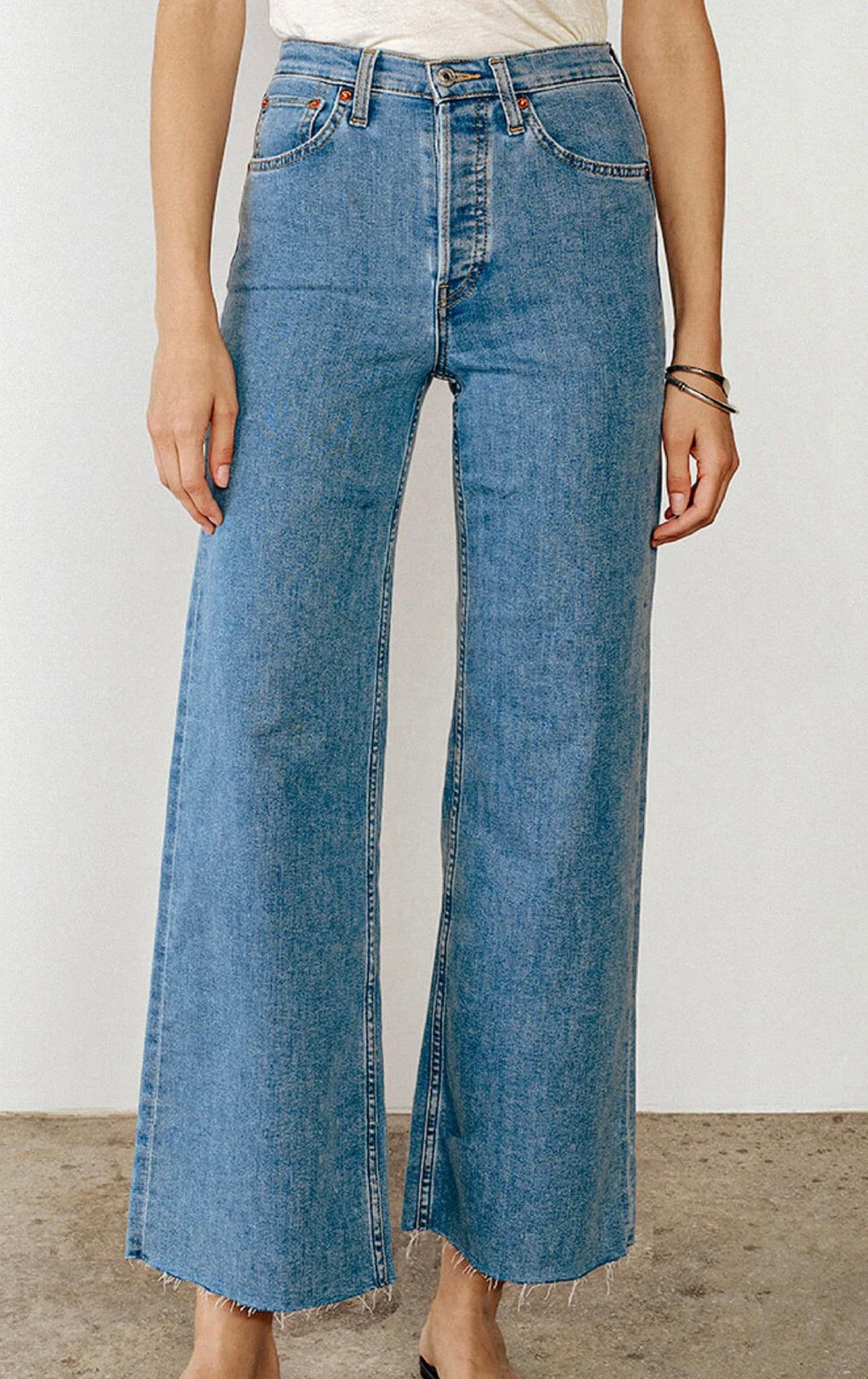 Redone High Rise Wide Leg Crop, Runyon