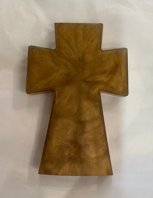 Gold Resin Cross 5 x 7” ****Exclusive for Code Blue****