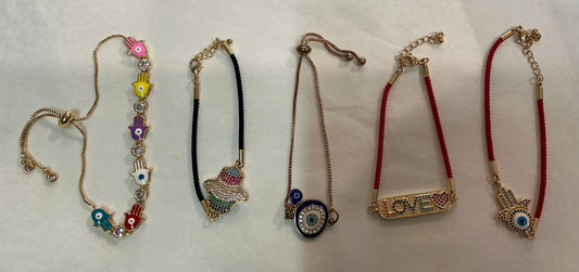 Handmade Evil Eye/ Hamsa/ Love Bracelet