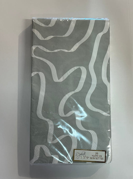 Guest Towels - Gray/White