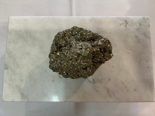 Marble Rectangular Box with Pyrite