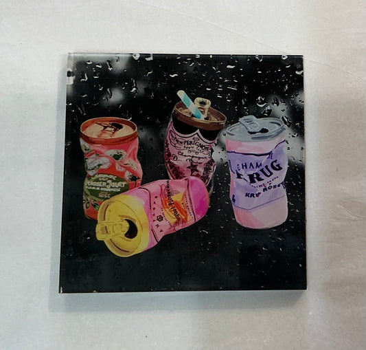 Acrylic Coasters - Crush Rush - Champagne