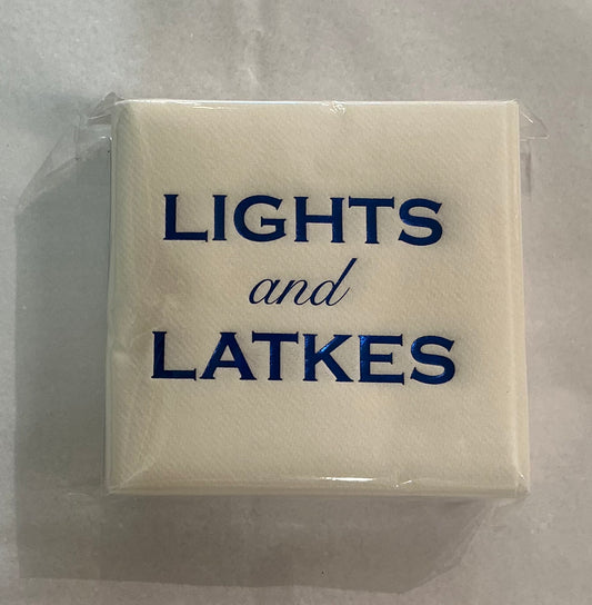 Lights and Latkes Cocktail Napkins