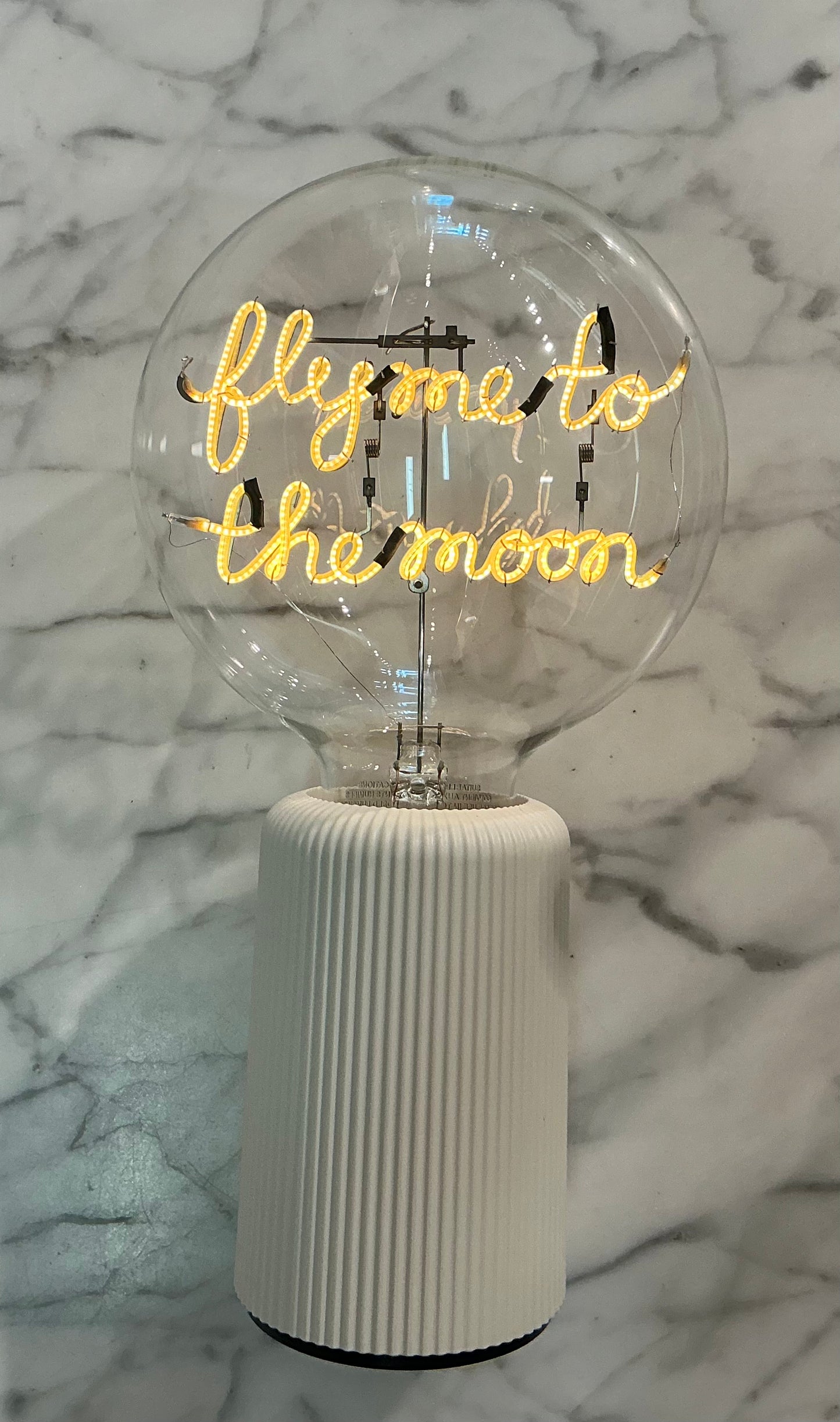 Message in a Bulb with Base (Fly Me to the Moon)