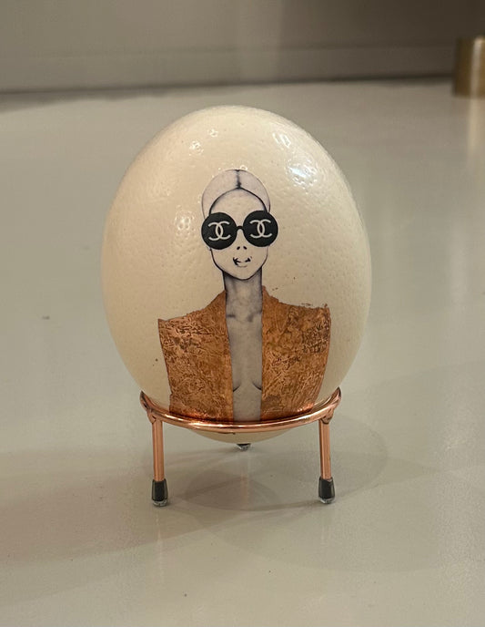 Designer Ostrich Egg from France