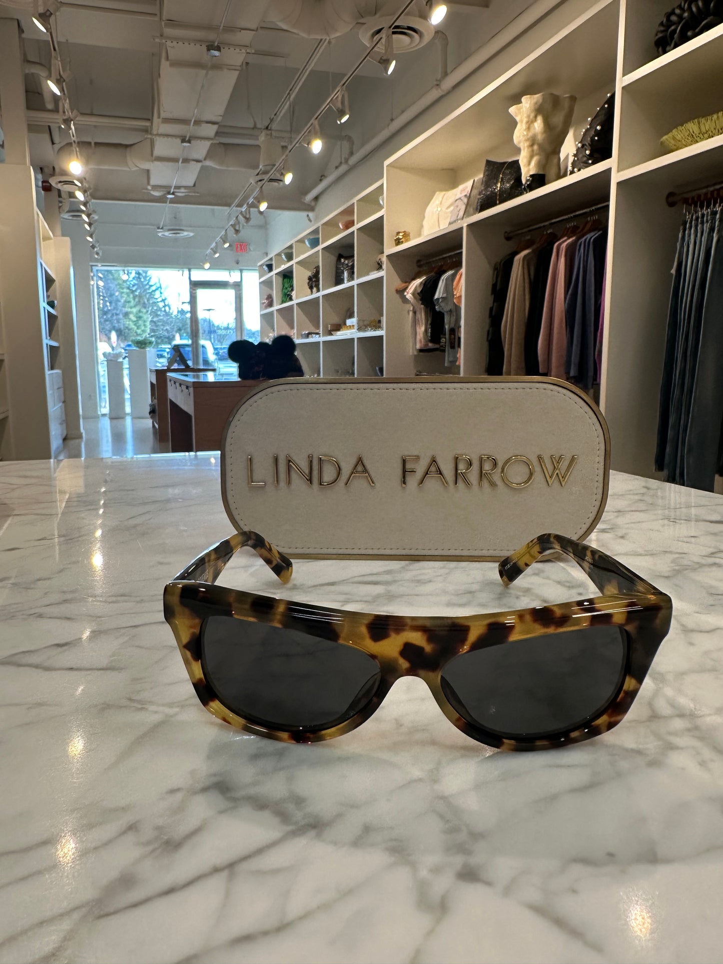 PINA T-SHELL/ SILVER/ GREY SUNGLASSES by LINDA FARROW