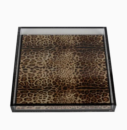Leopard Acrylic Square Tray