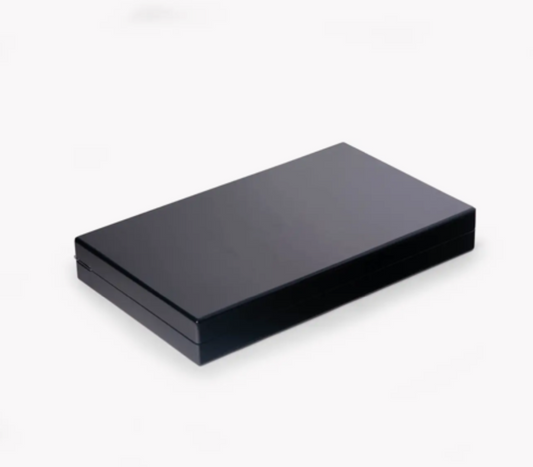 Acrylic 14” Backgammon Set in Black Case