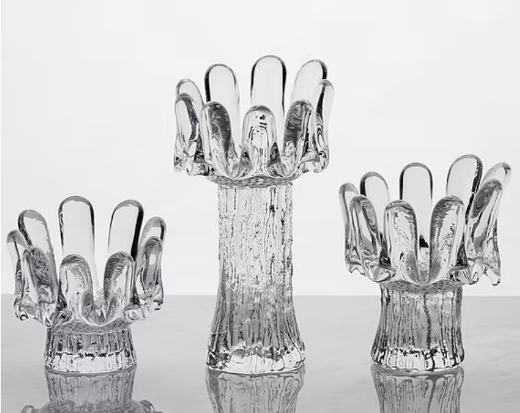 Sunflower Votive by Kosta Boda in Clear or Blue (3 sizes available)