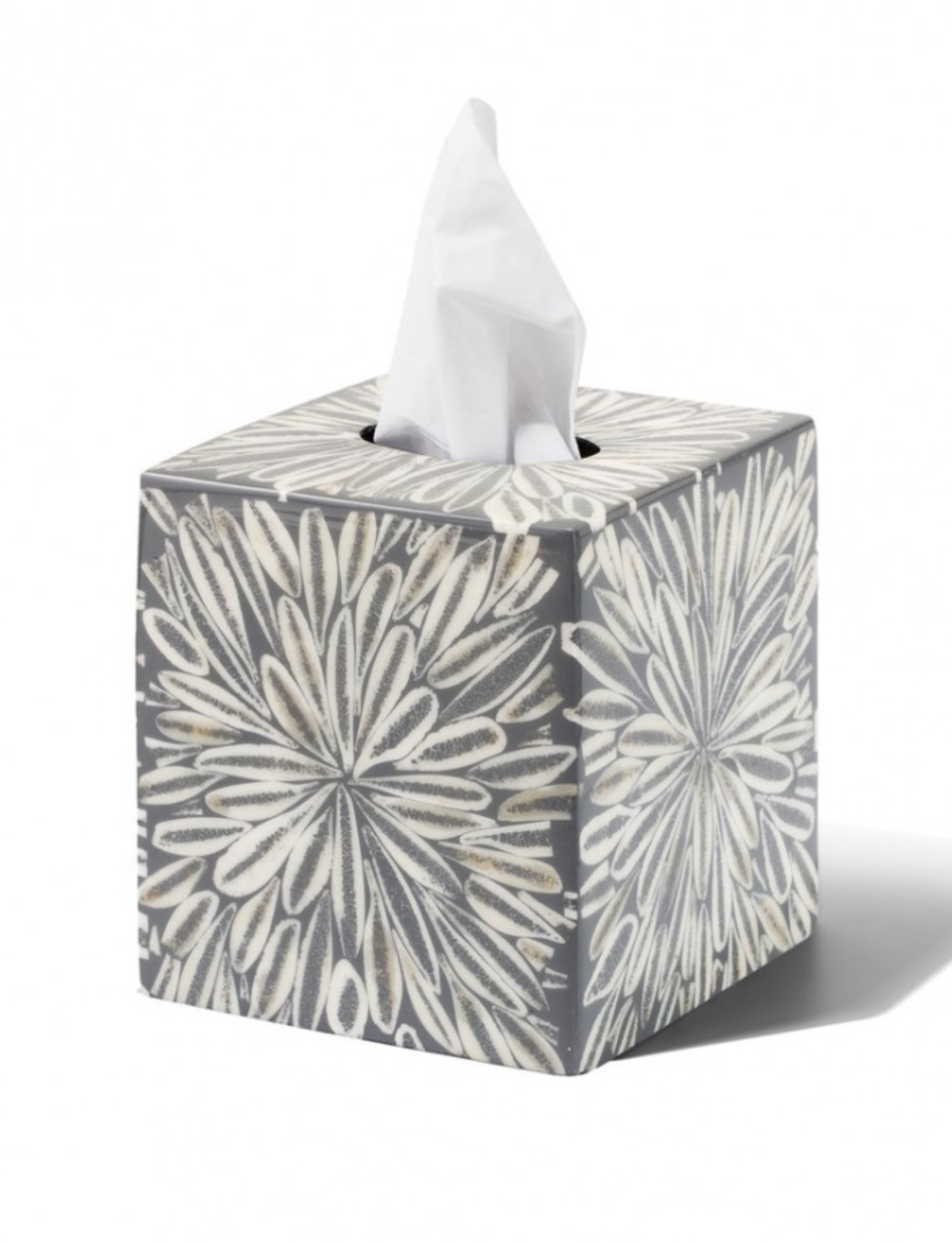 Gray Almendro Tissue Box 5.9" x 5.9" x 6.0"