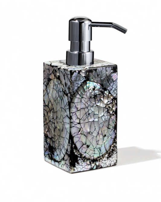 Mother of Pearl Black Soap Dispenser