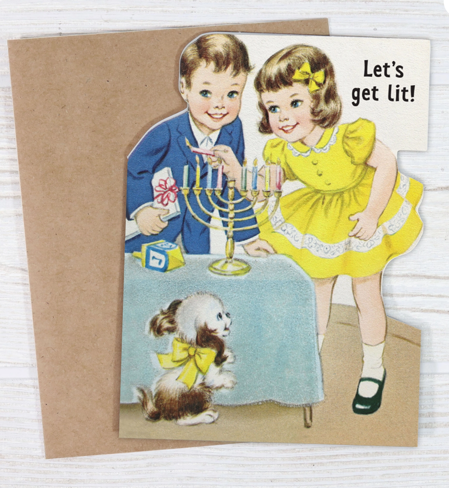 Let's Get Lit - Funny Hanukkah Greeting Card