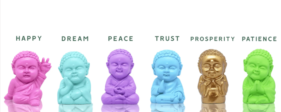 Baby Buddha Statues (Mini)- Set of 6