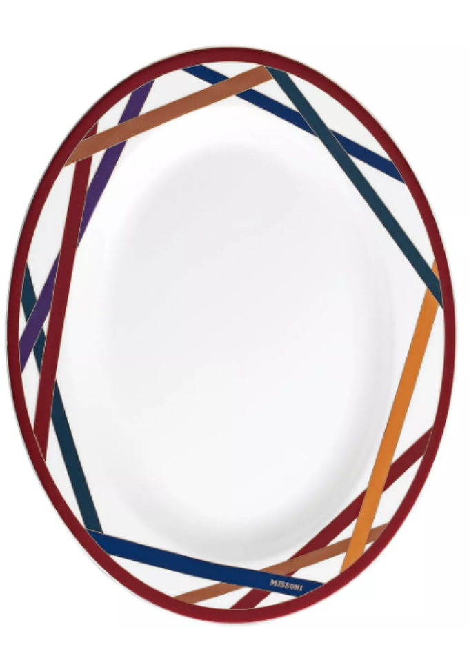 Missoni Oval Nastri Dish  14” diameter