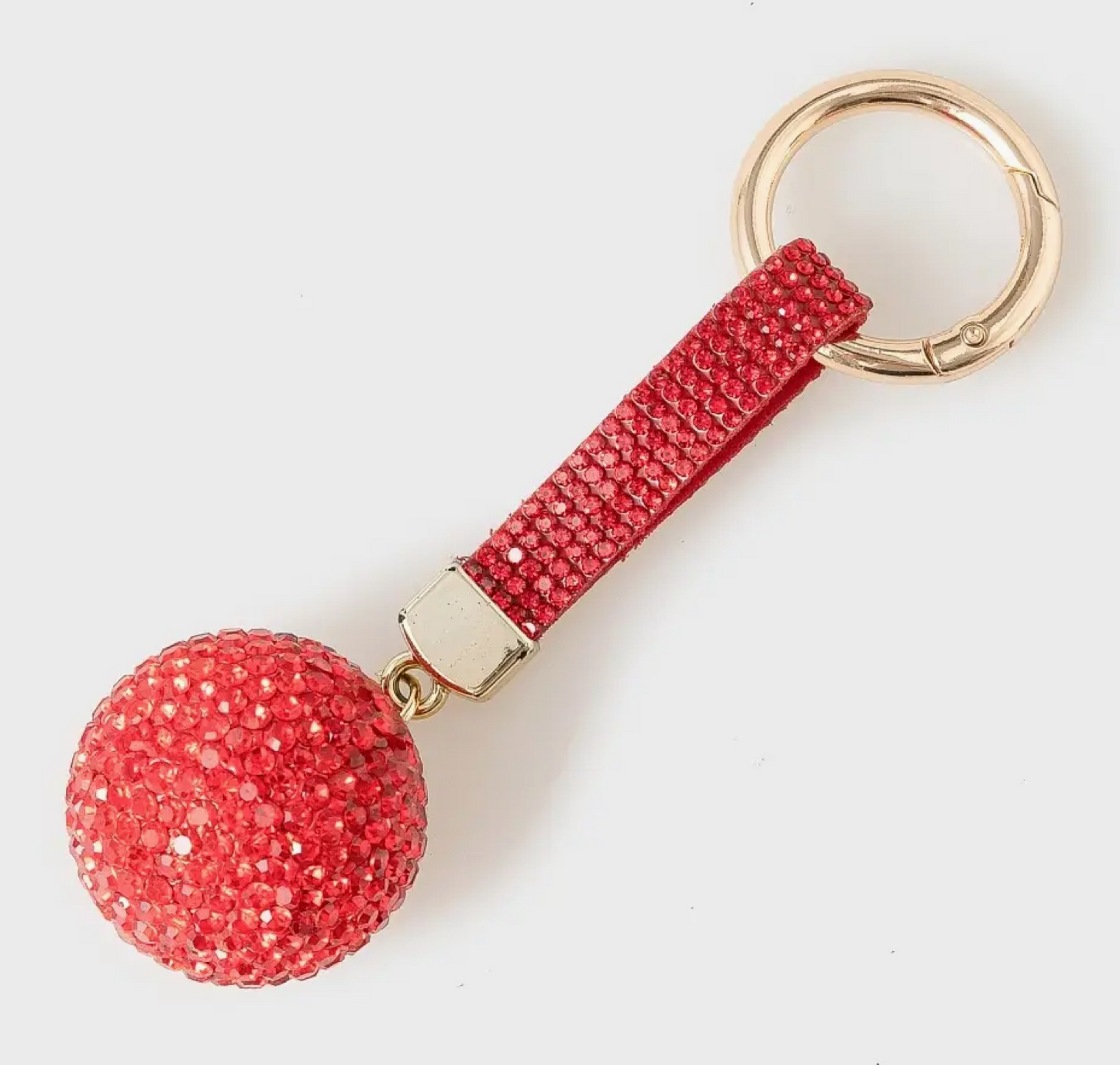 Pave Sphere And  Bag Charm