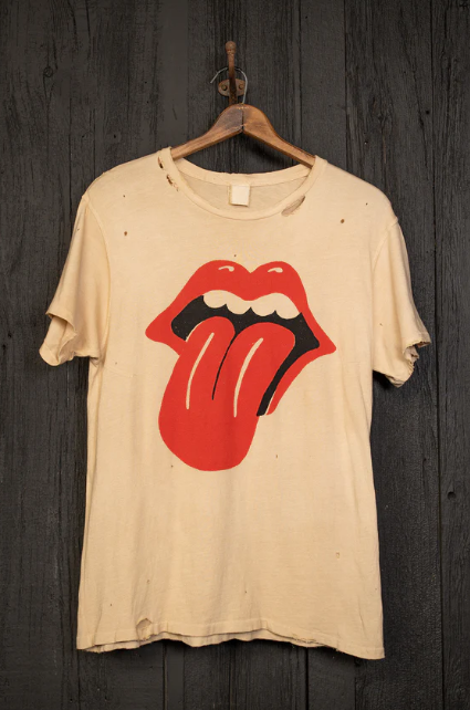 Rolling Stones Tea Stained Destroyed Tee By Madeworn