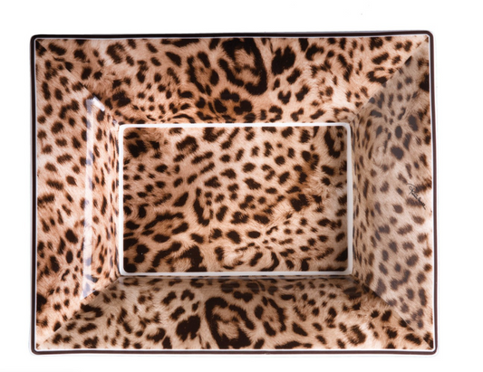 Roberto Cavalli JAGUAR Rectangular Tray Large 7.75" x 6.3"