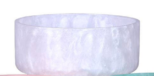 Resin White Pearl Salad Bowl