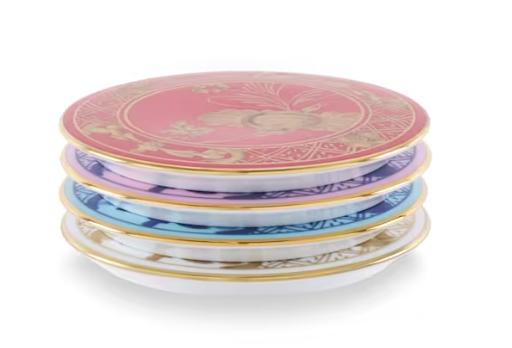 Oriente Italiano Coaster Set of 4 - Iris, Azalea, Rubrum, Aurum
