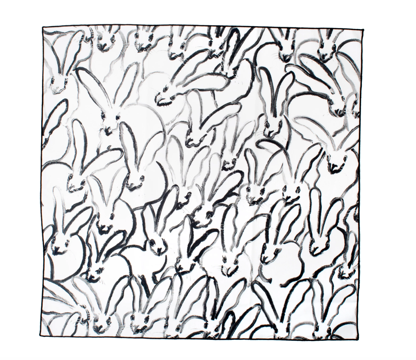 Hunt Slonem Rabbit Run Cotton Dinner Napkin - Thumbnail 3