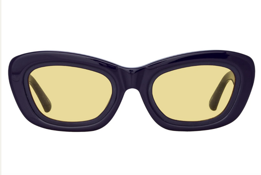 Rania Cat Eye Sunglasses in Purple by LINDA FARROW