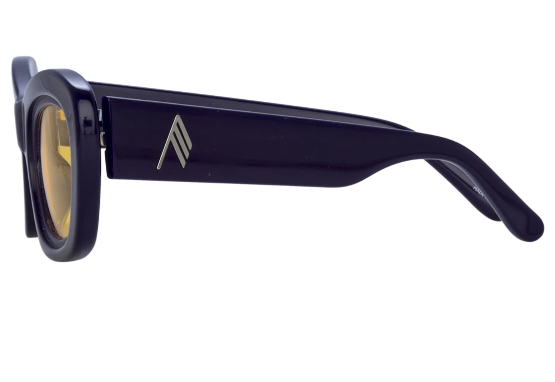 Rania Cat Eye Sunglasses in Purple by LINDA FARROW