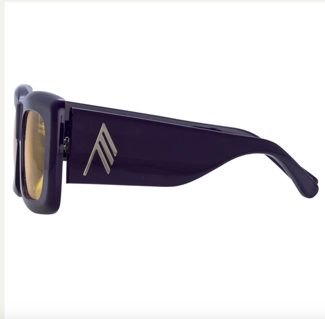 Marfa Rectangular Sunglasses in Purple and Yellow