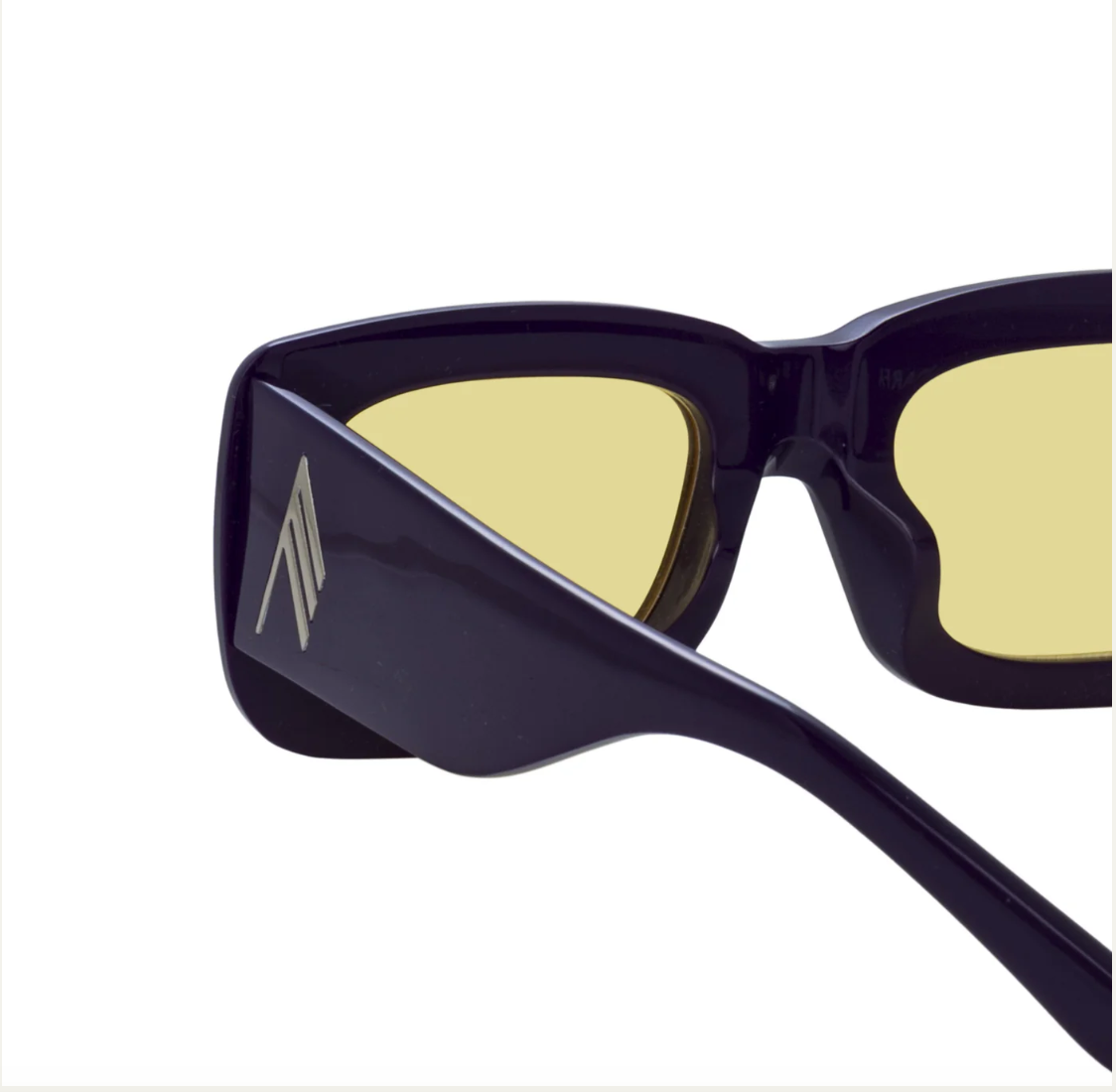 Marfa Rectangular Sunglasses in Purple and Yellow