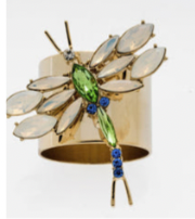 Dragonfly Napkin Ring Opal
