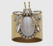 Vintage Bug Napkin Ring Grey