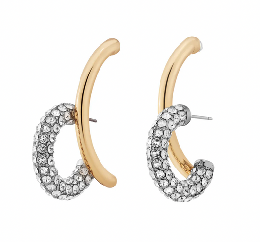 Marisa Hoops Gold/Crystal