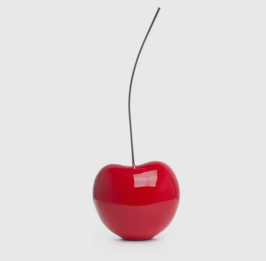 Large Bright Red Cherry Sculpture