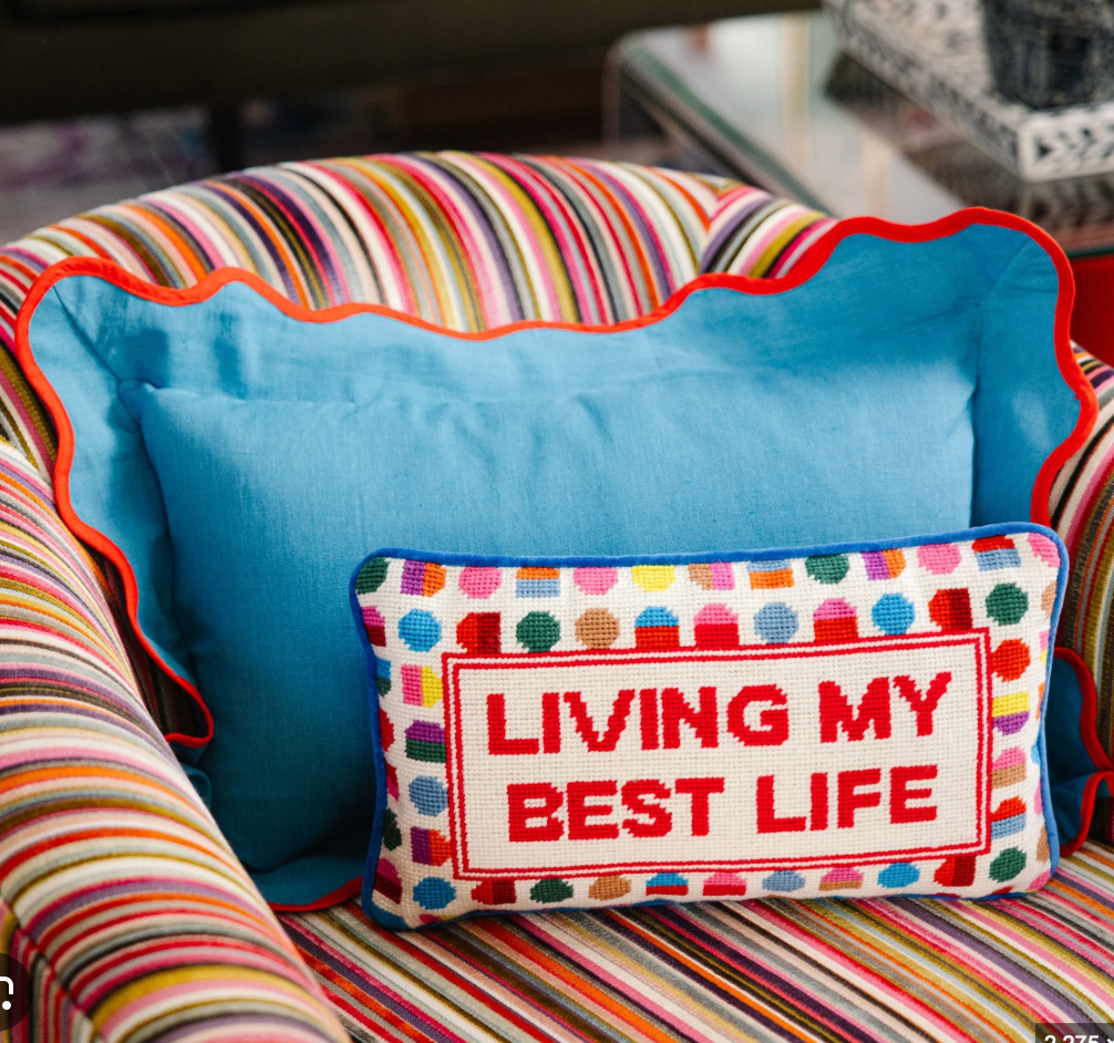 Living My Best Life Pillow