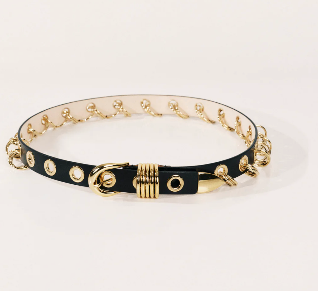 Revenge Gold  Black & 24K Gold Belt by DEANCHE