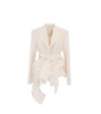 Pleated Applique Jacket - Ivory By ROKH