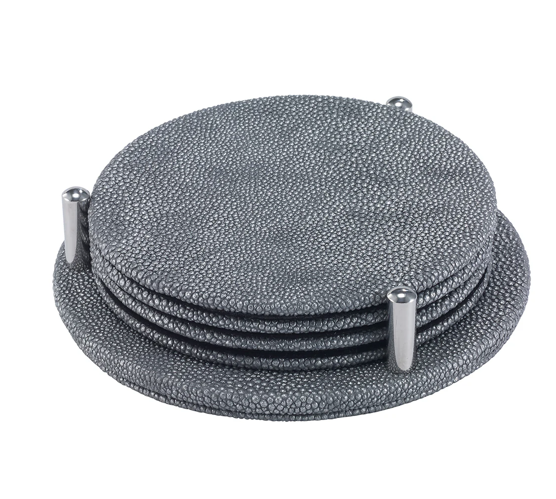 Stingray Gray Rd Coaster Set